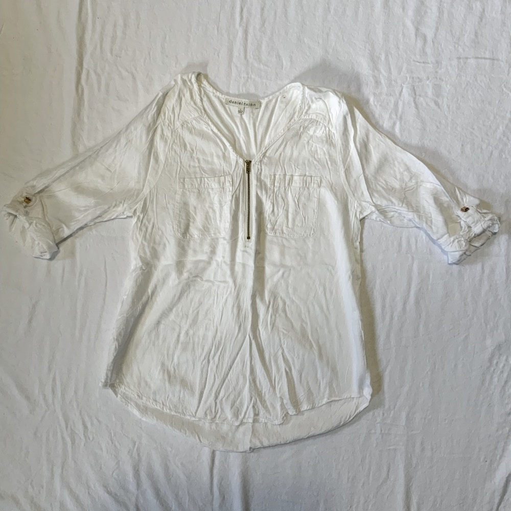 Daniel Rainn Zip Front Blouse